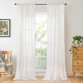 BGment Linen Curtains for Living Room 84 Inch Length, Semi Sheer Lightweight by BGment