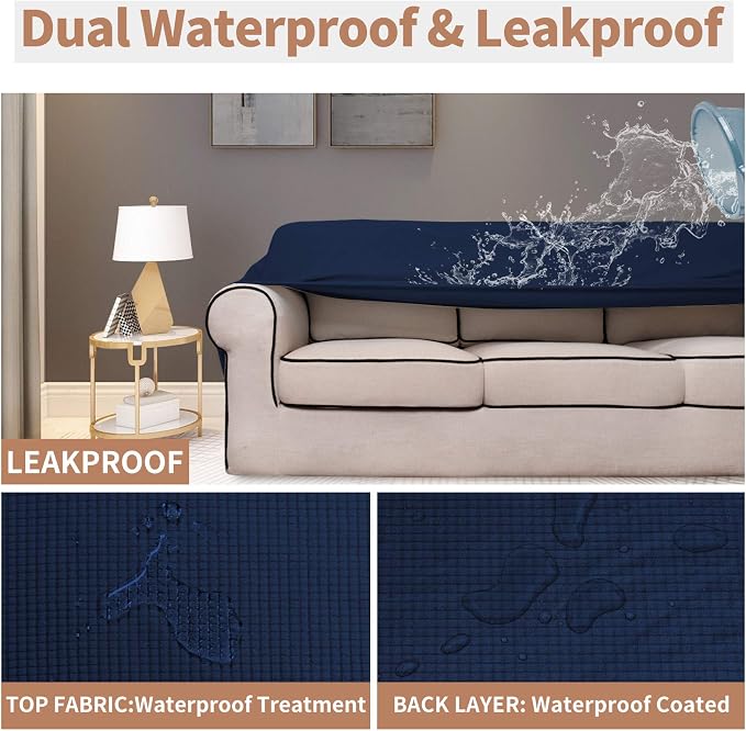 Easy-Going 100% Waterproof Couch Cover, Dual Waterproof Sofa Cover, Stretch - Image 3
