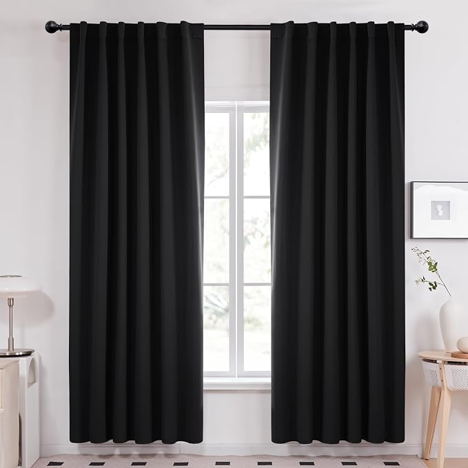 Deconovo Blackout Curtains, Thermal Insulated, W52 x L108 2 Panels, Back Tab by Deconovo