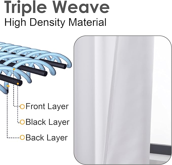 Chyhomenyc White Valances for Window, Light Filtering Short Curtains for - Image 5