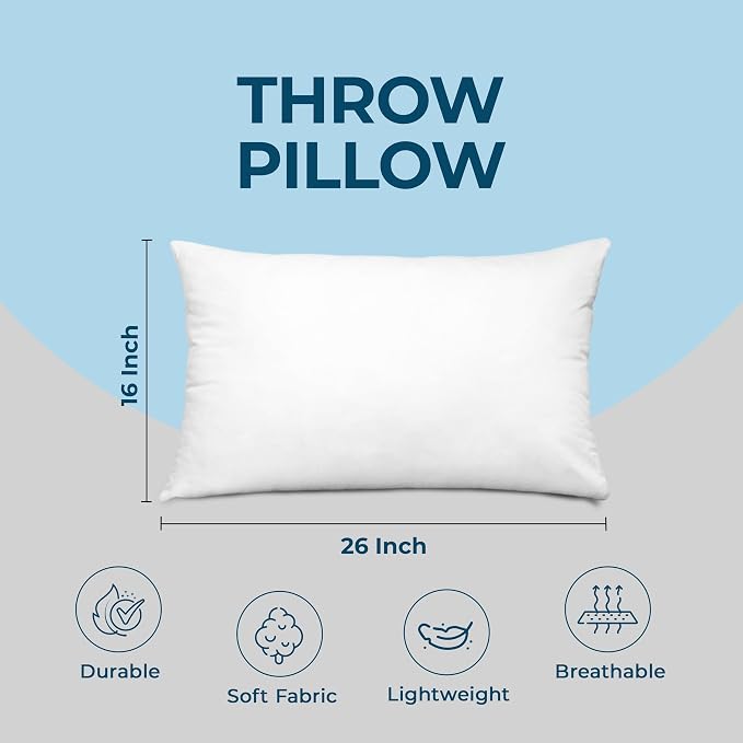 Utopia Bedding Throw Pillows – 16 x 26 Inches Down Alternative Pillows - Image 4