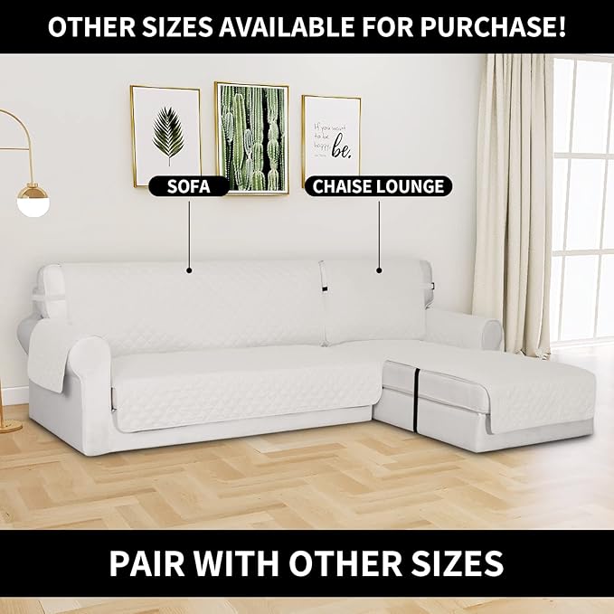 Easy-Going Reversible Chaise Lounge Couch Cover Water Resistant Sofa Cover - Image 2