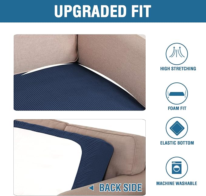 H.VERSAILTEX Super Stretch Individual Seat Cushion Covers Sofa Covers Couch - Image 6