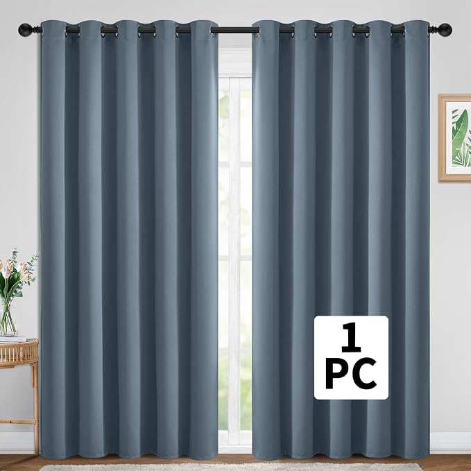 Yakamok Wide Thermal Blackout Patio Door Curtain Panel, Sliding Door Insulated - Image 2