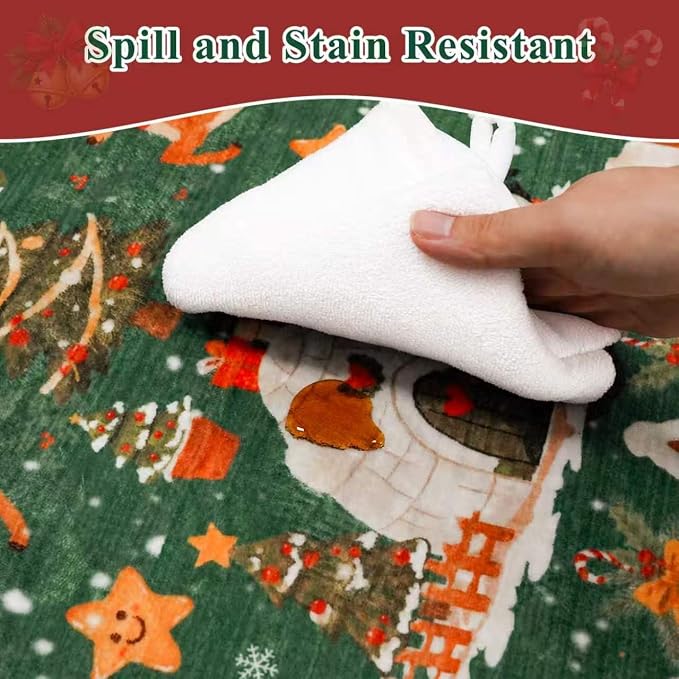 Christmas 3x4 Entryway Area Rugs: Winter Soft Rug - Image 6