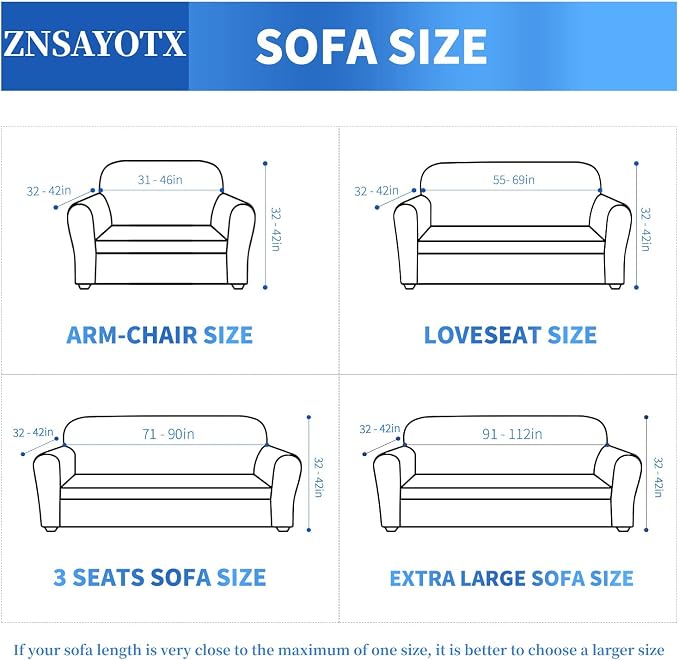 ZNSAYOTX 1 Piece Jacquard Chair Slipcovers - Image 5