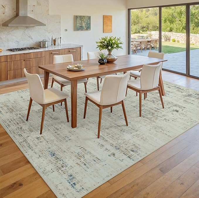 10x12 Area Rugs for Living Room Washable Rug: Anti-Skid Abstract Modern Living - Image 9
