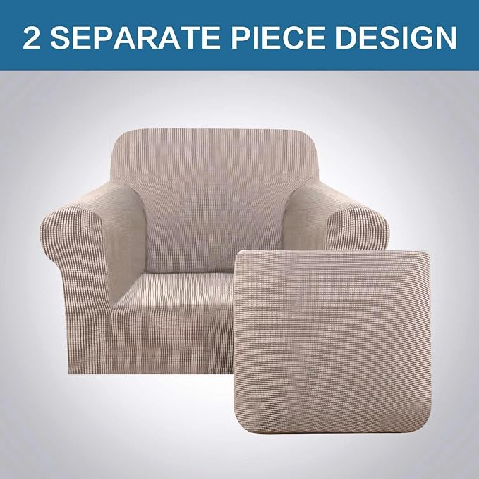 H.VERSAILTEX Armchair Slipcover Chair Cover 2 Piece Stretch Slipcovers - Image 5