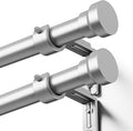 YaFex Curtain Rods 2 Pack 32-58 Inch, Heavy Duty 1 Inch Curtain Rod, Modern by YaFex