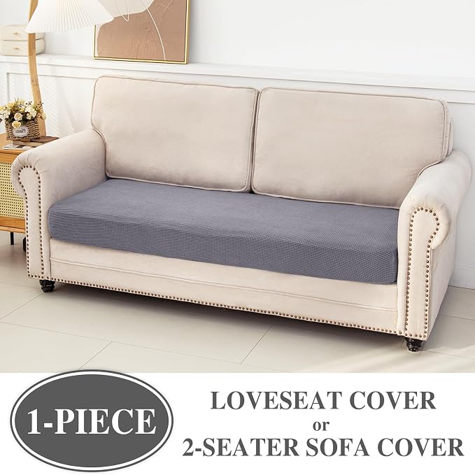 Couch Cushion Cover Loveseat Cover or 2 Seat Sofa Cover Washable Stretch - Image 2