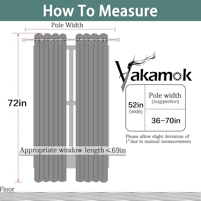 Yakamok Room Darkening Grommet Window Drapes Thermal Insulated Light Blocking - Image 7