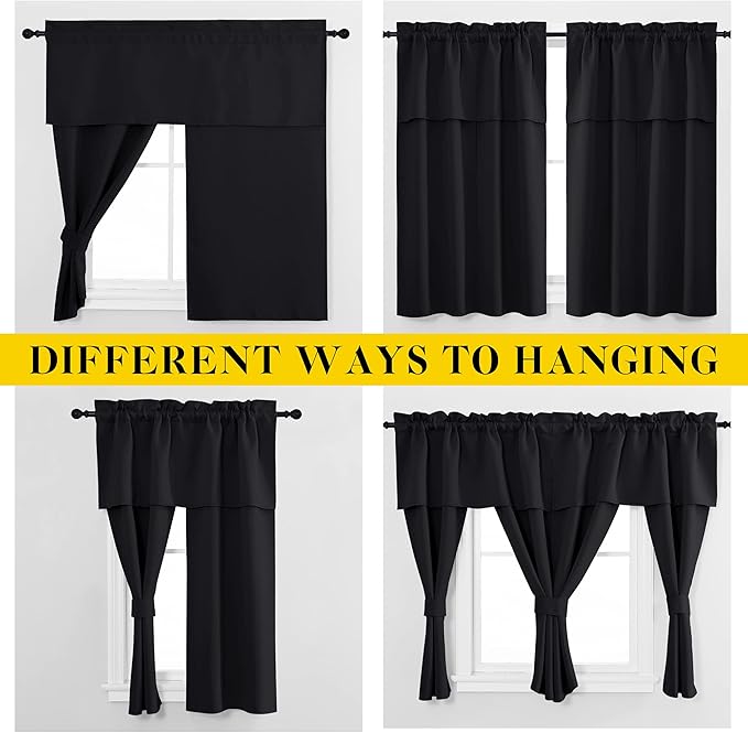 NICETOWN Black Blackout Curtains - Image 2