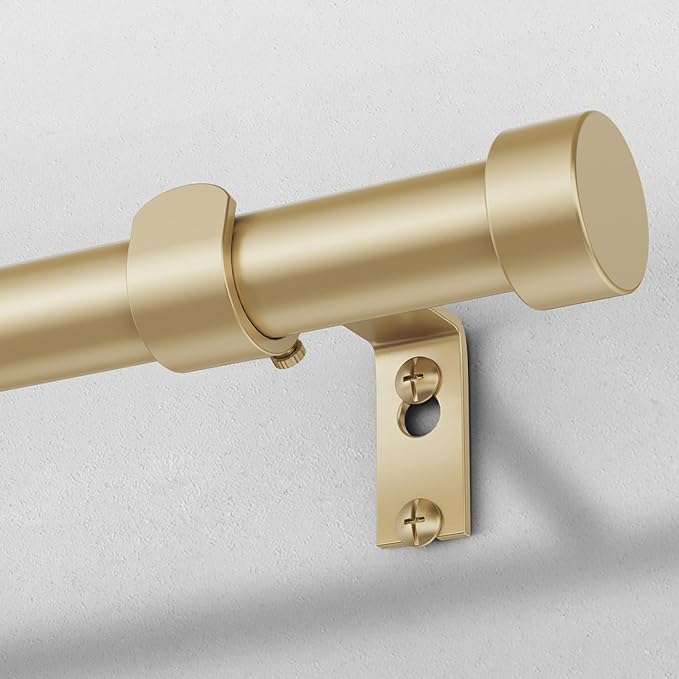 VOIIY Gold Curtain Rods for Windows 66 to 120 Inch, Size:36-120 Inch by VOIIYCurtainRods