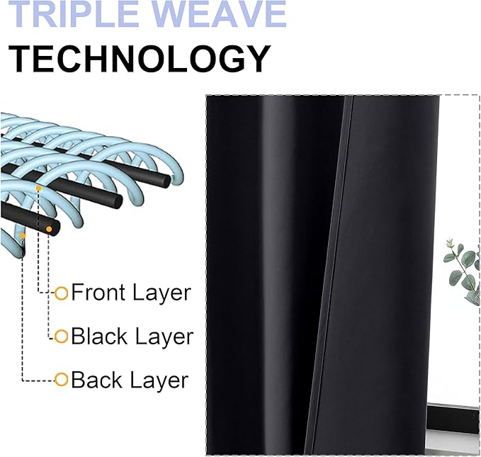 Simplebrand Ava Halloween Black Blackout Curtains - Image 5