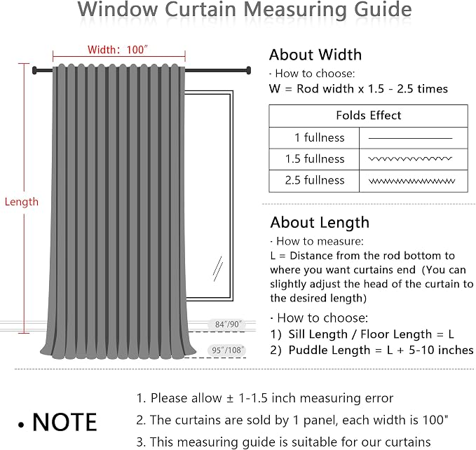 MYSKY HOME White Curtains 84 Inch Length - Image 6