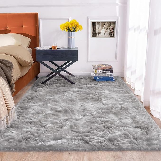 ORINOVA Gray Furry 5x7 Area Rugs by ORINOVA