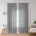 OWENIE Grey Sheer Curtains, Sheer Curtains 78 inches Long 2 Panels Set by OWENIE