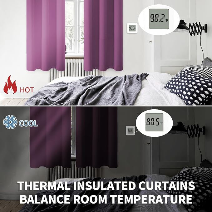 BGment Room Darkening Curtains 63 Inches Long - Image 3