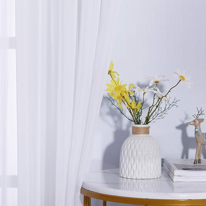 NICETOWN White Sheer Curtains 72 inches Long - Image 5