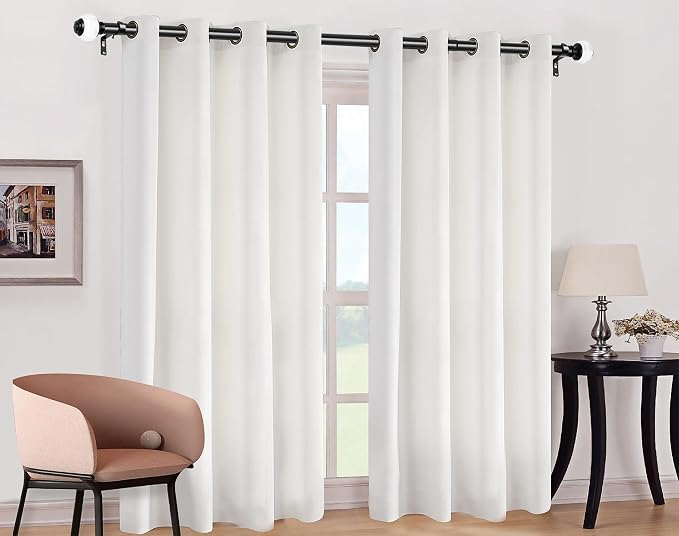 Curtain Rods for Windows 48 to 84 Inch, USFOOK 7/8 Inch Telescoping Splicing - Image 4