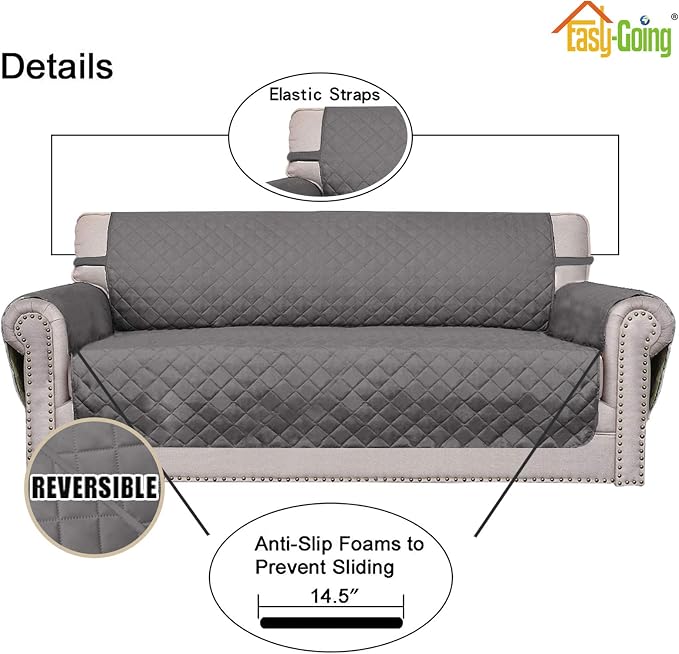 Easy-Going Sofa Slipcover Reversible Loveseat Sofa Cover Couch Cover - Image 3