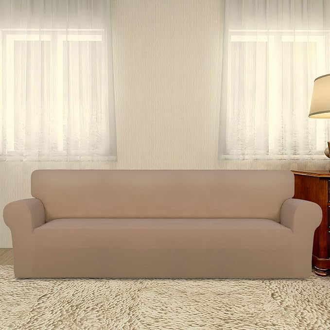 PureFit Super Stretch 4 Seater Sofa Slipcover – Spandex Non Slip Soft Couch - Image 2