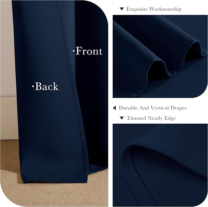 PONY DANCE Navy Blackout Curtains - Image 6
