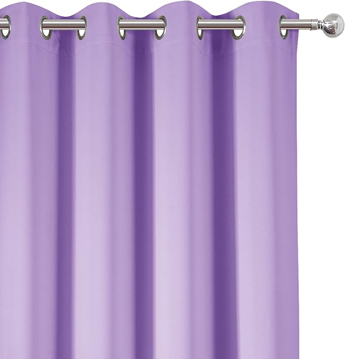 LEMOMO Lavender Blackout Curtains 52 x 54 Inch Length/Set of 2 Curtain - Image 7