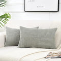 Fancy Homi 2 Packs Grey Long Lumbar Decorative Throw Pillow Covers 16x24 Inch by Fancy+Homi