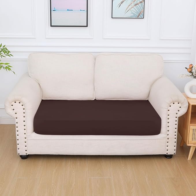 hyha Milk Silk Couch Cushion Covers, Soft Magic Sofa Covers Washable - Image 7