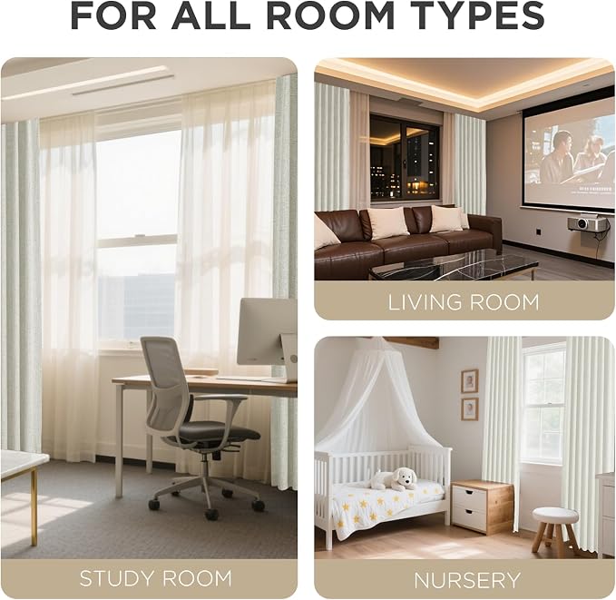 Joydeco Linen Blackout Curtains - Image 8