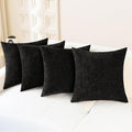 CaliTime Throw Pillow Covers Decorative 18 X 18 Inches Pack of 4 Cozy Chenille by CaliTime