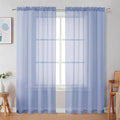 Simplebrand Denim Sheer Curtains 72 Inches Long 2 Panels by Simplebrand
