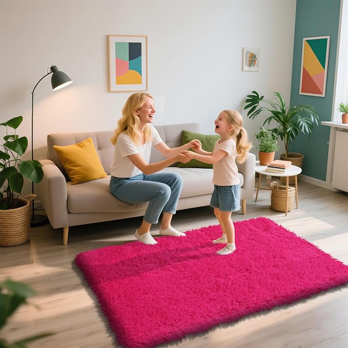 Shag Area Rug for Bedroom 3x5, Fluffy Area Rugs for Living Room, Soft Fuzzy Rug - Image 7