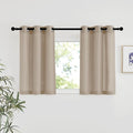 NICETOWN Taupe Linen Kitchen Window Curtains Over Sink, Grommet Thick Linen by NICETOWN