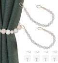 OCIOLI 2 Pieces Wood Bead Curtain Tieback Boho Curtain Tiebacks Curtain by OCIOLI
