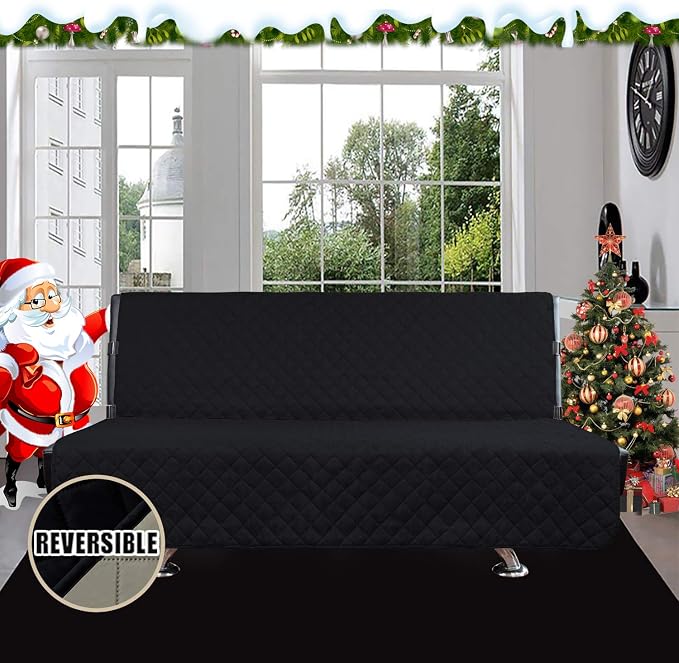 Easy-Going Futon Sofa Slipcover Reversible Sofa Cover Armless Cover Furniture - Image 2