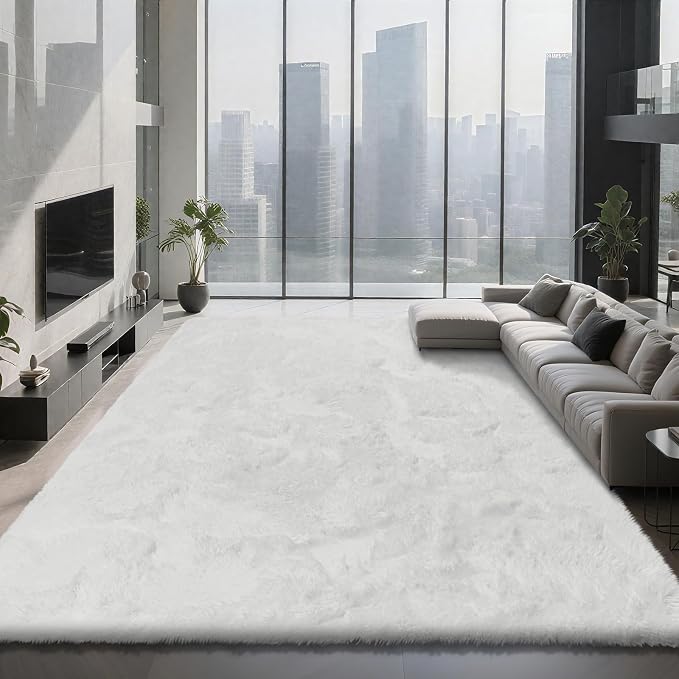Shag Area Rugs for Living Room 8X10 Ultra Soft Fluffy Area Rugs for Bedroom Dorm by Boshengya