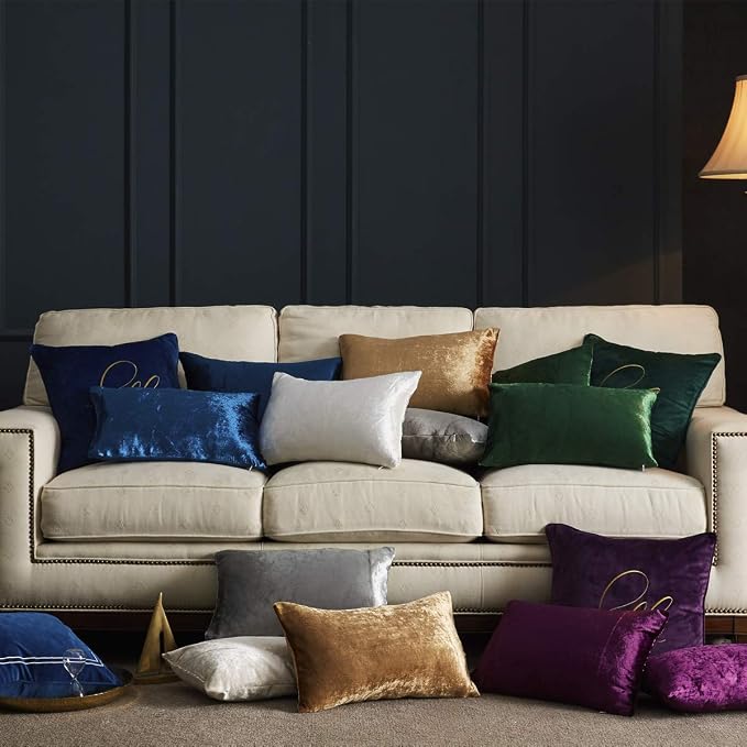 GIGIZAZA White Velvet Decorative Throw Pillow Covers - Image 6