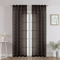 Chyhomenyc Chocolate Sheer Curtains 84 Inch Length 2 Panels Set, Light by Chyhomenyc