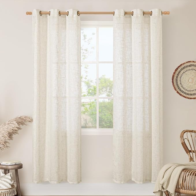 LAMIT Natural Ivory Linen Curtains by LAMIT