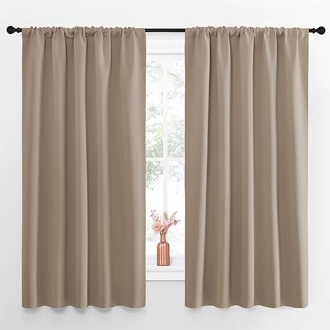 NICETOWN Blackout Curtains for Living Curtains, 52 by 63 Inch, Window Treatment by NICETOWN