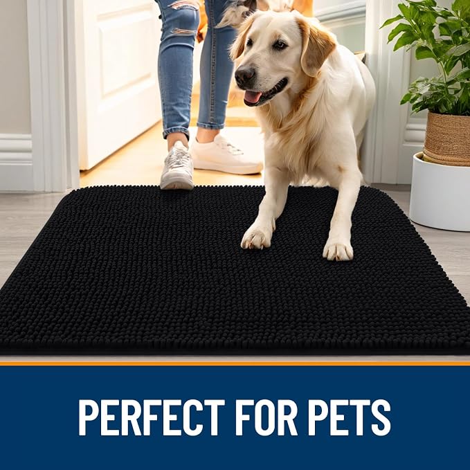 OLANLY Dog Door Mat for Muddy Paws 32x20, Absorbs Moisture and Dirt, Absorbent - Image 6
