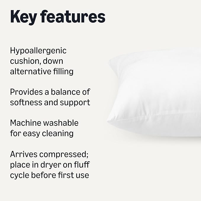 Amazon Basics Long Body Pillow for All Position Sleepers, 20 x 54 inches - Image 2