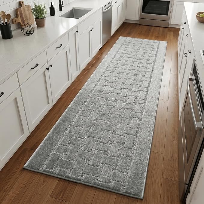 Runner Rug 23 ft, Extra Long Non-Slip Washable Rug, Rubber Backing, Rolled in by ORFAHOME