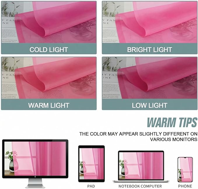 Sheer Curtains 84 Inches Long 2 Panels, Elegant Airy Transparent Light - Image 6