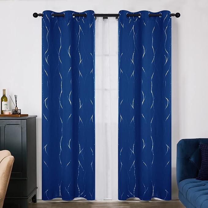 Deconovo Blackout Curtains, 38 x 84 Inch Drapes - Image 2