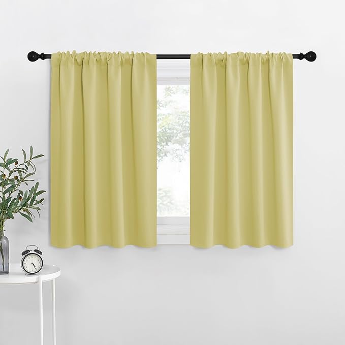 NICETOWN Blackout Curtains for Living Curtains, Paler Yellow, 2 Panels by NICETOWN