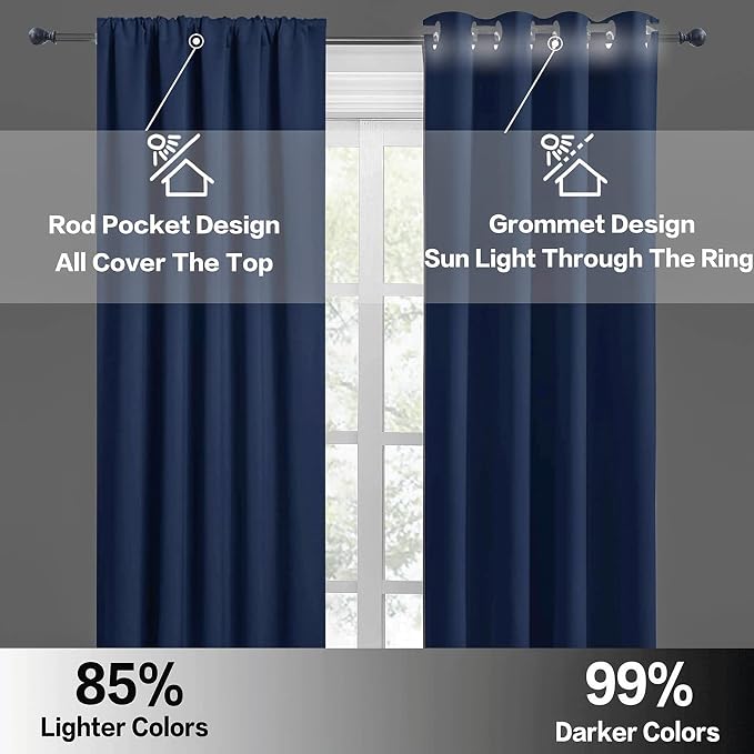 RYB HOME Short Blackout Curtains - Image 4
