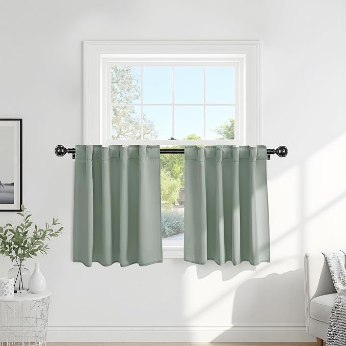 Pony Dance Short Blackout Curtain Panels by PONYDANCE
